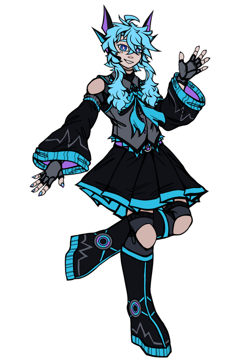 Niku First Draft Design (Hatsune Miku Inspired OC)